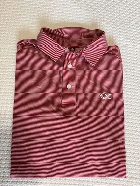 Southern Athletica Striped Maroon Polo large